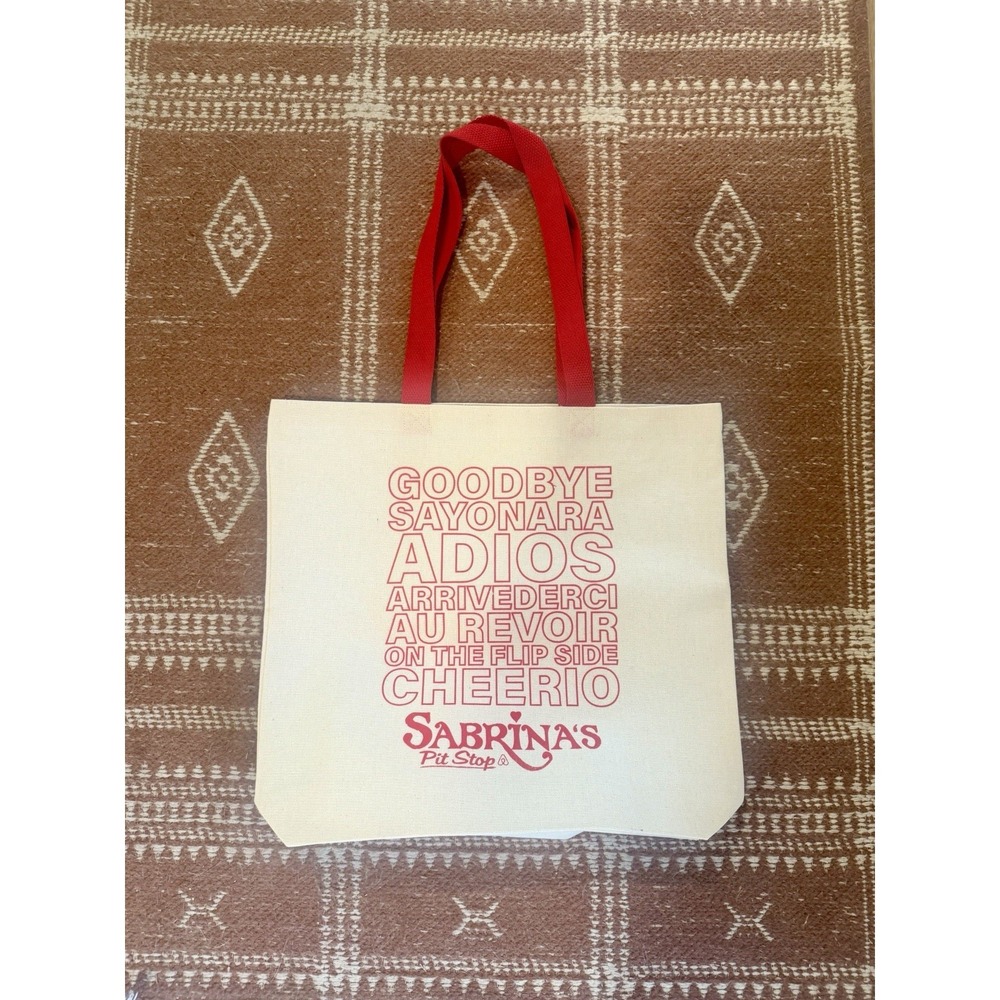 Sabrina Carpenter Coachella Official Merch Canvas Tote Bag Goodbye Lyric NEW